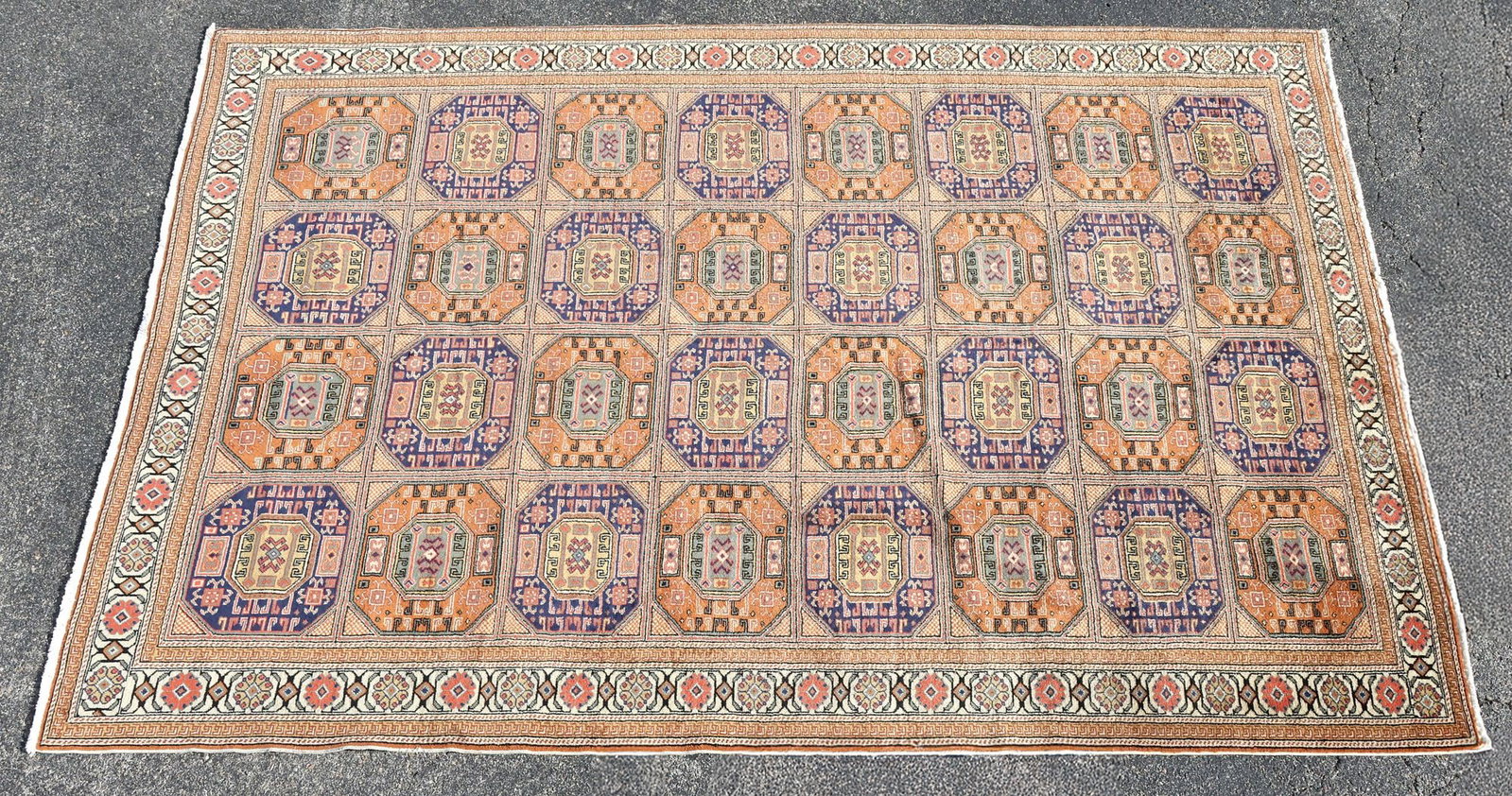 ESTATE HAND-TIED TURKISH RUG, 9'6" X 6'7" (1 of 3)