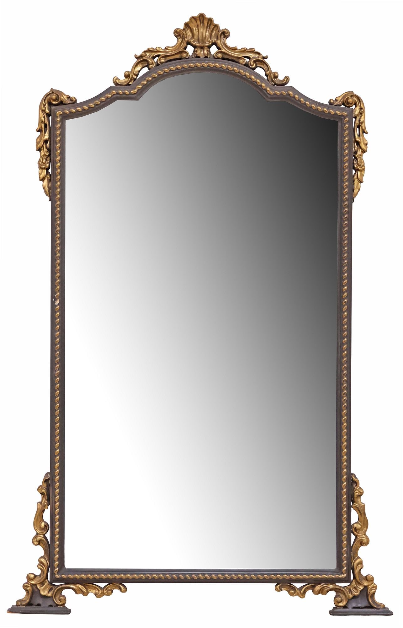 ITALIAN LOUIS XV STYLE PARCEL-GILT & PAINTED WALL MIRROR (1 of 3)