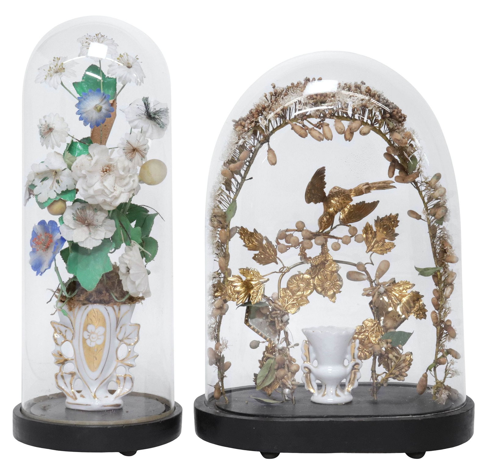 (2) FRENCH GLOBE DE MARIEE / BRIDE'S GLOBES IN GLASS CLOCHES (1 of 5)