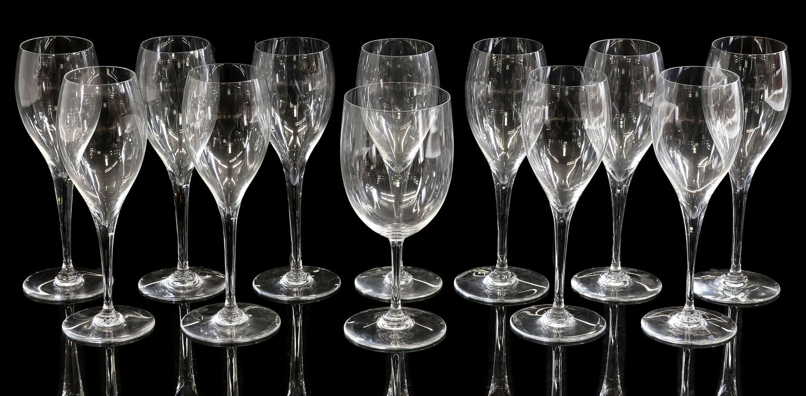 (12) FRENCH BACCARAT CRYSTAL STEMWARE, 'PERFECTION' & 'ST. REMY' (1 of 4)