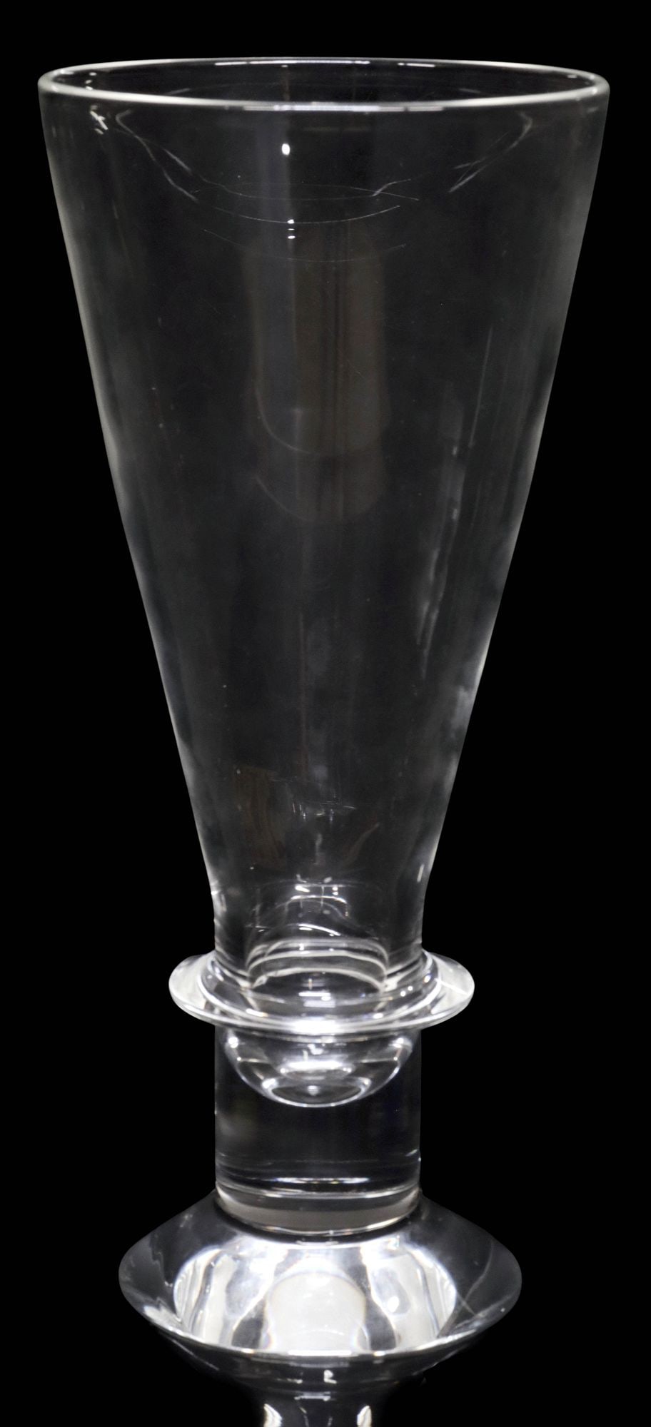 LARGE DAVID DOWLER (B.1945) FOR STEUBEN 'COUNTERPOINT' ART GLASS VASE, #8652 (1 of 3)