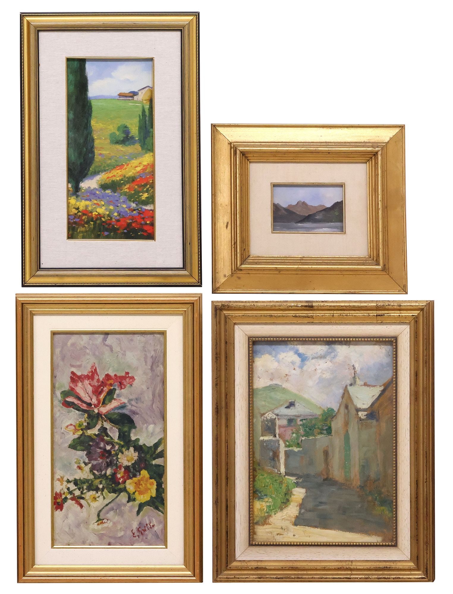 (4) FRAMED ITALIAN SCHOOL PAINTINGS, LANDSCAPES & STILL LIFE (1 of 7)