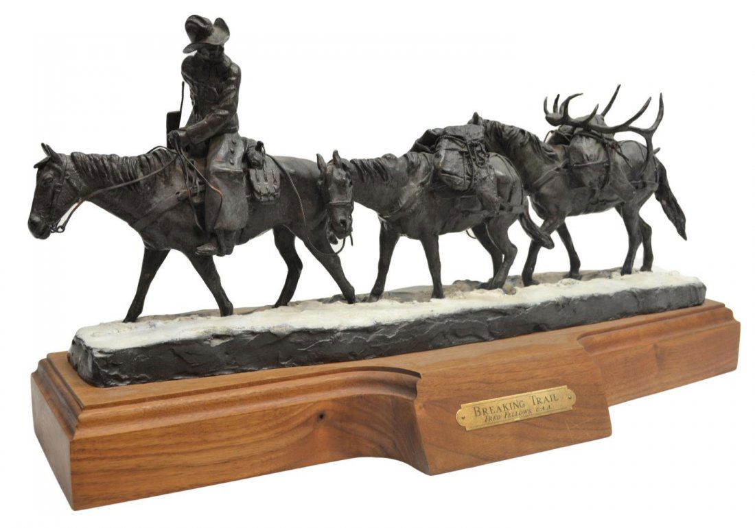 WESTERN BRONZE, BREAKING TRAIL, FRED FELLOWS