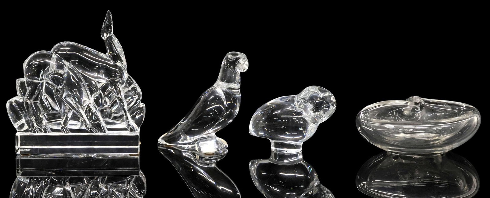 (4) BACCARAT & HUGO GEHLIN (D.1953) FOR GALLASKRUF ART CRYSTAL & GLASS TABLE ARTICLES (1 of 8)