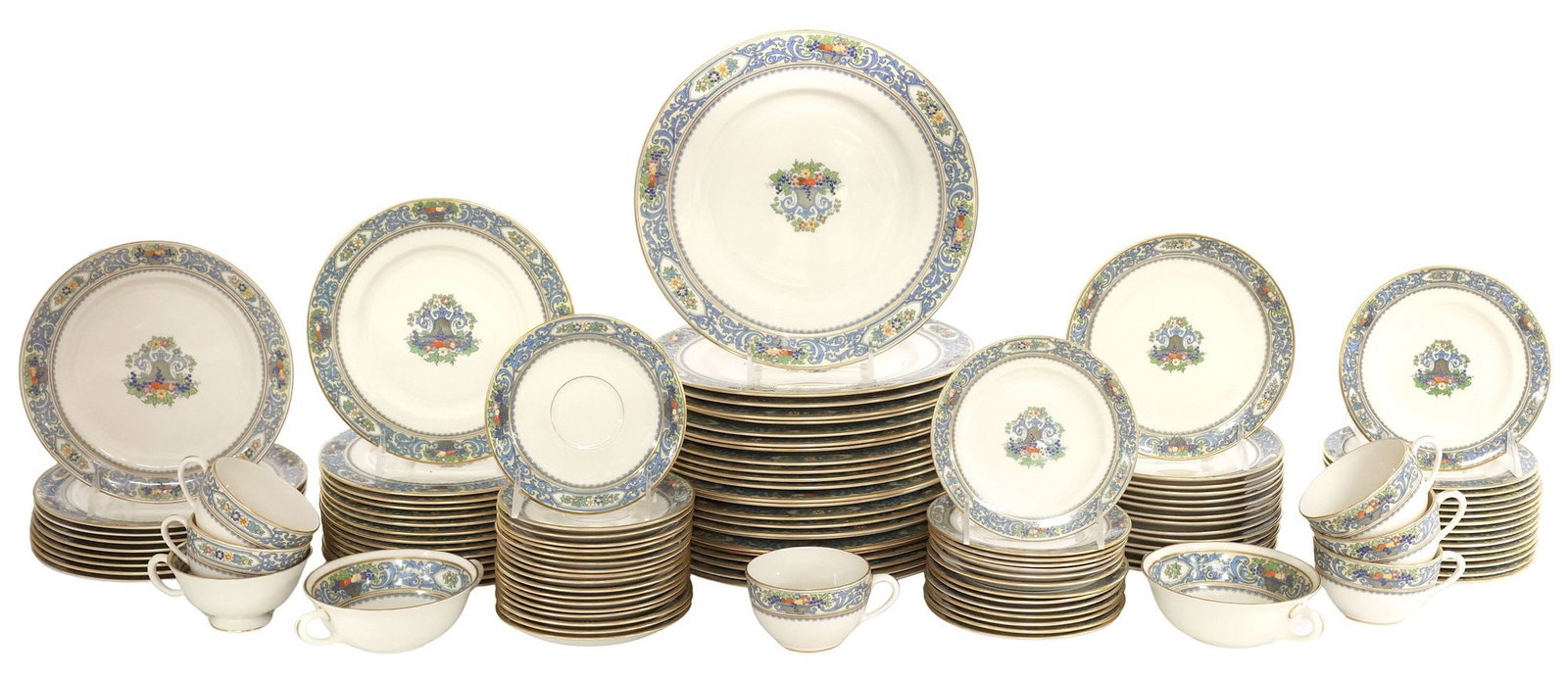 (116) LENOX 'AUTUMN' PARCEL-GILT PORCELAIN PARTIAL DINNER SERVICE (1 of 7)