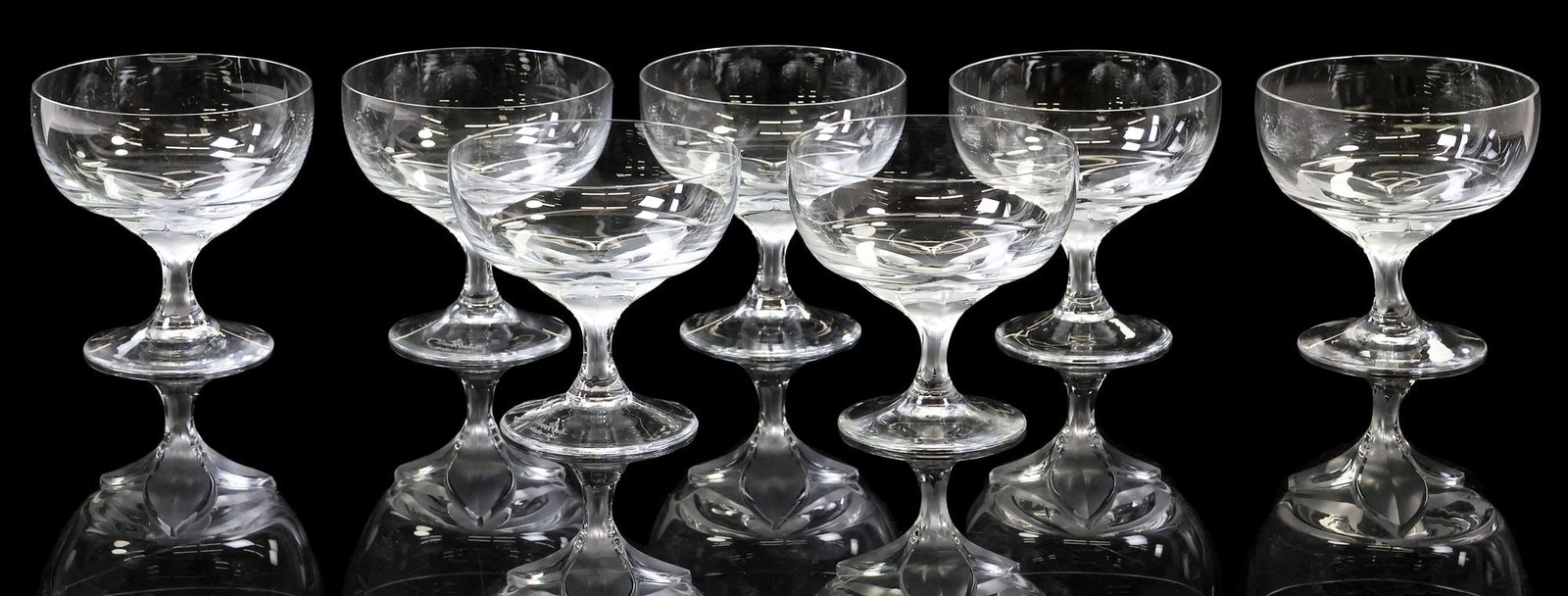 (7) ROSENTHAL STUDIO LINE 'IRIS' CRYSTAL TALL SHERBET / CHAMPAGNE GLASSES (1 of 5)