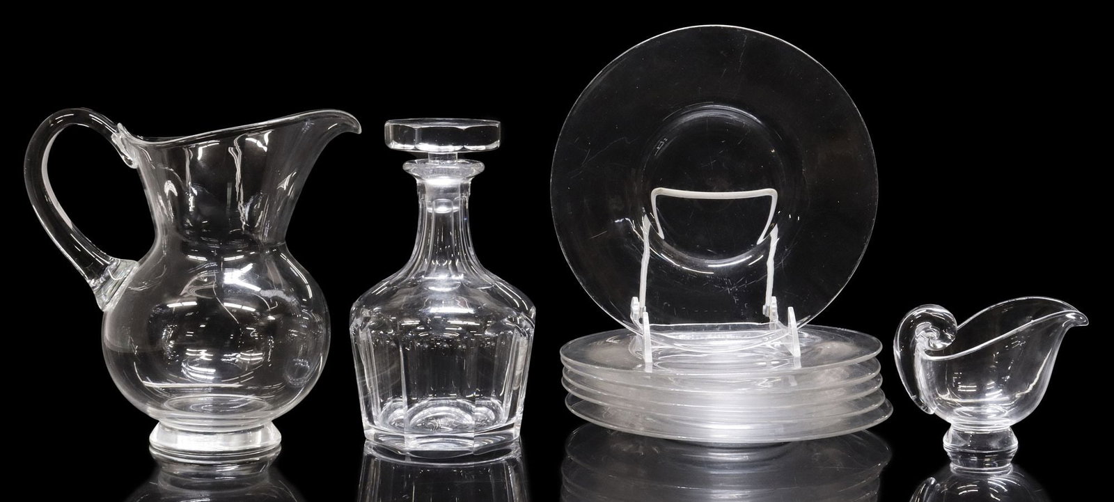 (9) STEUBEN COLORLESS ART CRYSTAL & GLASS TABLE ITEMS W/ 1 ORREFORS (1 of 4)