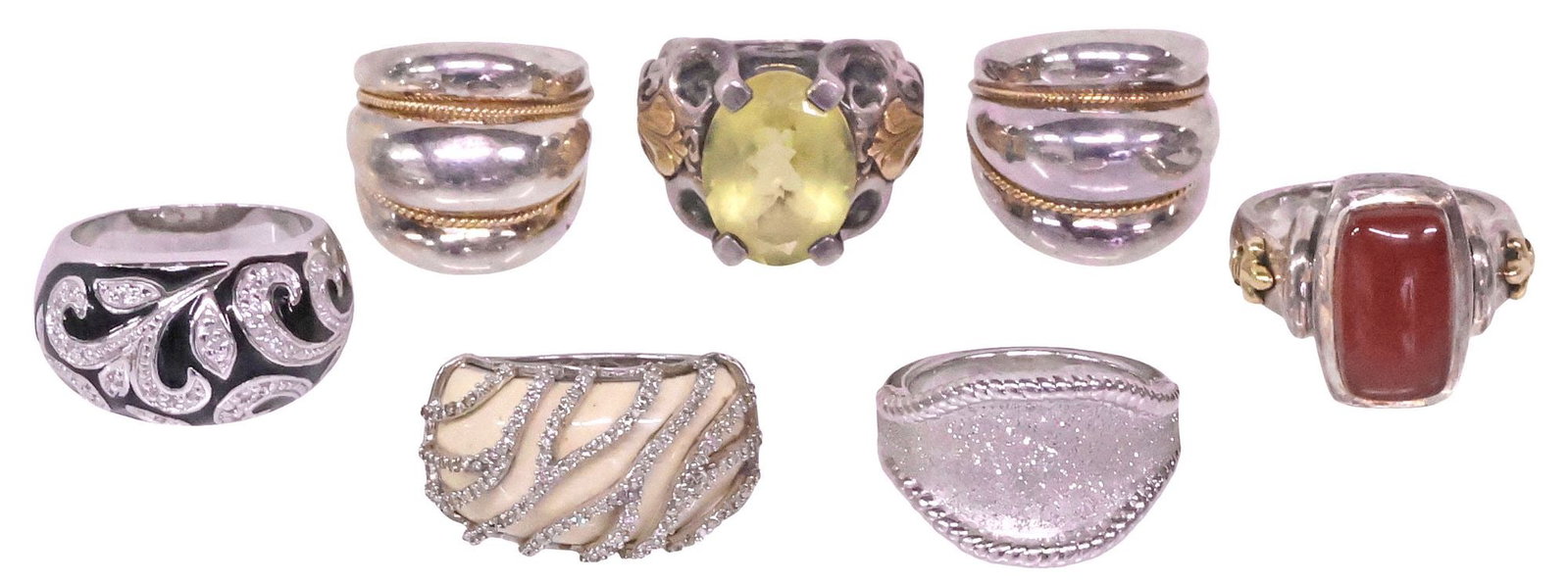 (7) COLLECTION OF STERLING SILVER RINGS, ANN KING, CHARLES GARNIER & OTHERS (1 of 9)