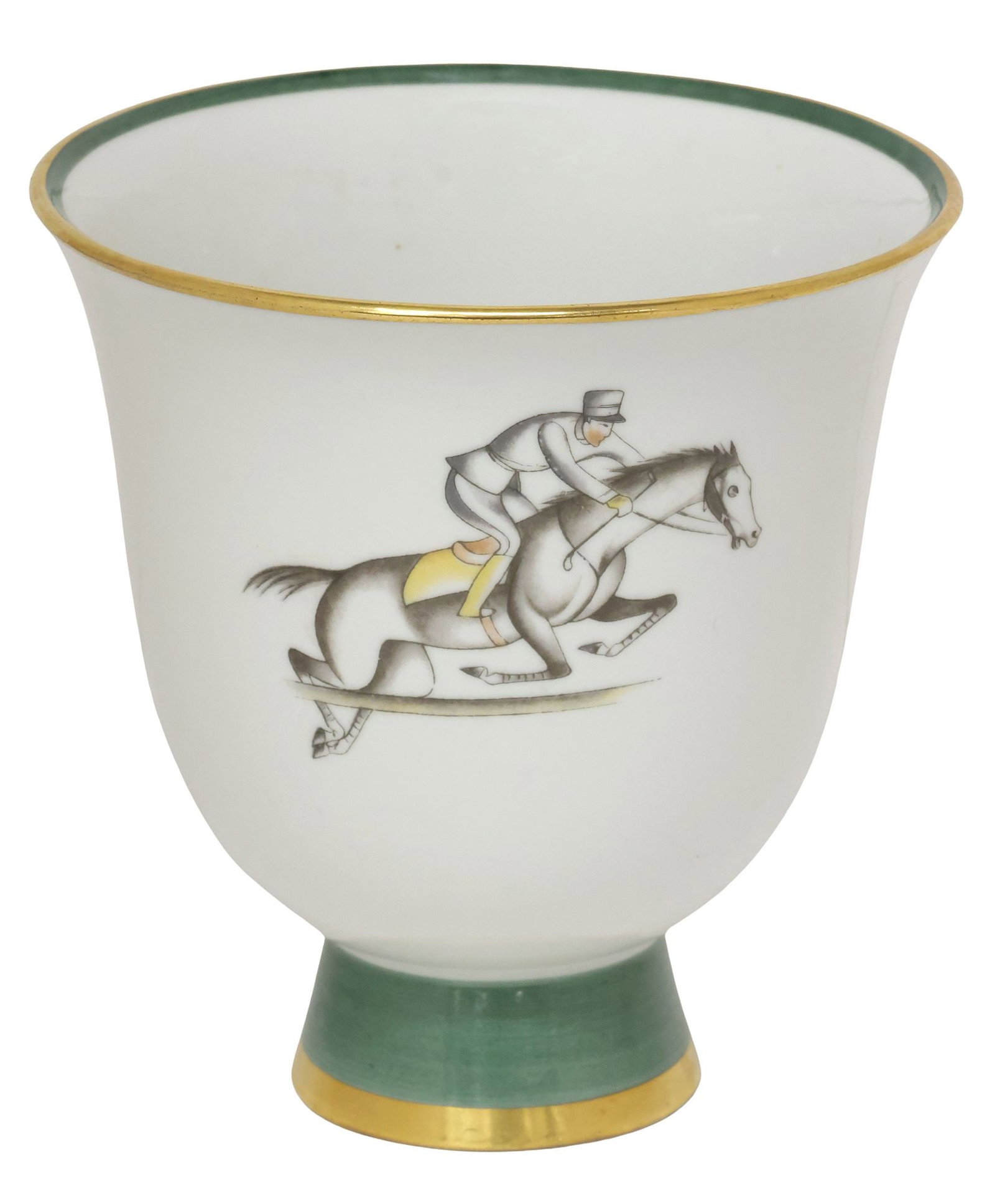 GIO PONTI (ITALIAN, D.1979) FOR RICHARD GINORI PORCELAIN POLO PLAYER VASE (1 of 5)