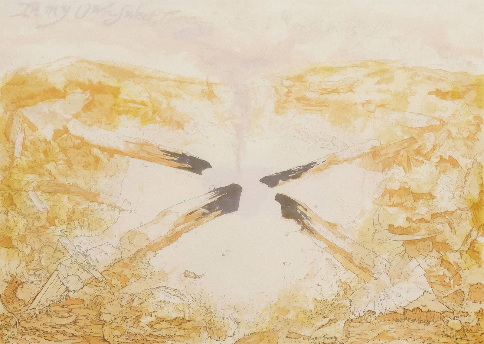 ROBERT CAMBLIN (TEXAS, D.2010) SIGNED LITHOGRAPH, 'FIRE' (1 of 5)