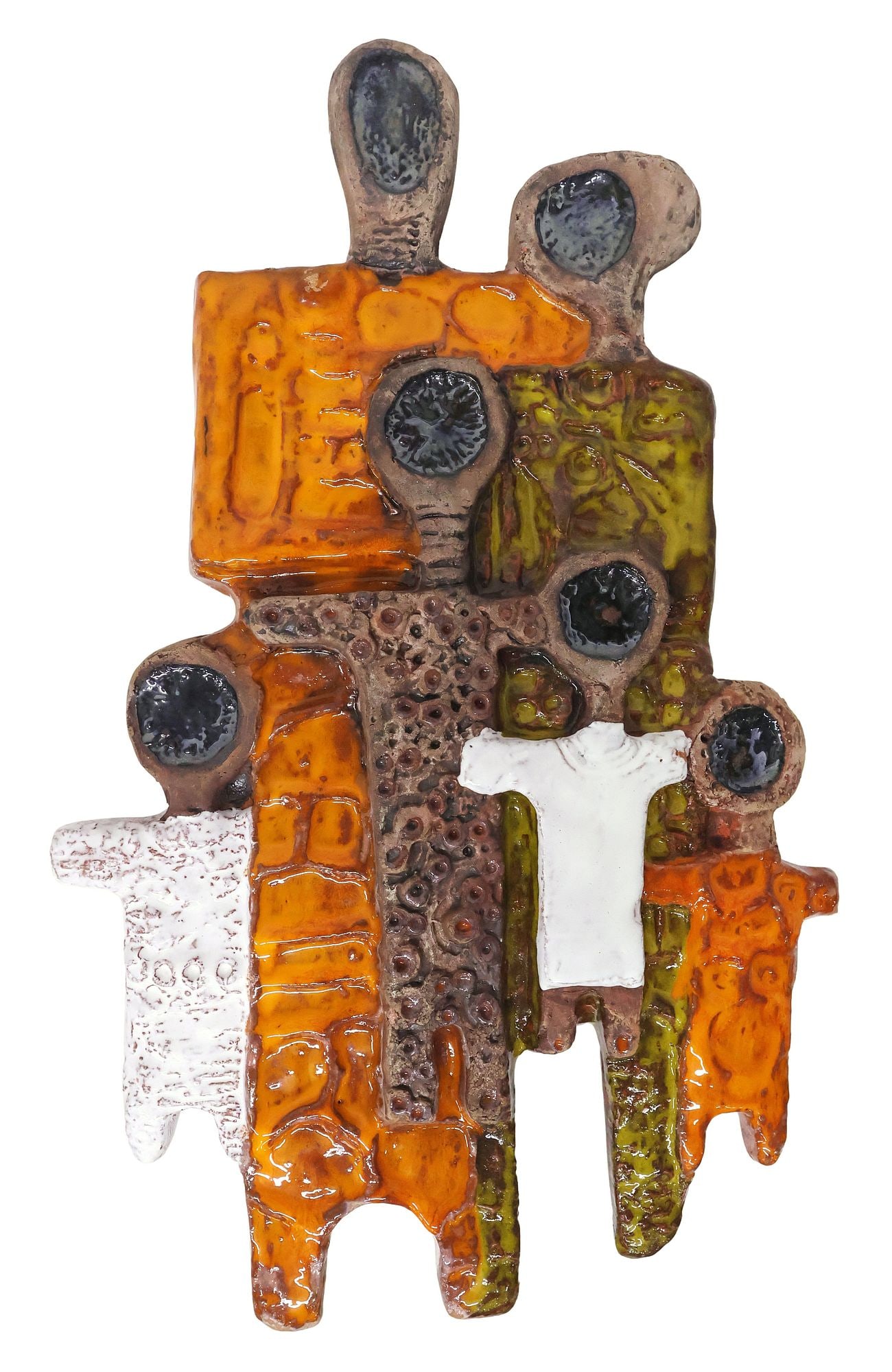 ROGIER VANDEWEGHE (D.2020) FOR PERIGNEM BELGIAN POSTWAR FIGURAL CERAMIC PLAQUE (1 of 5)
