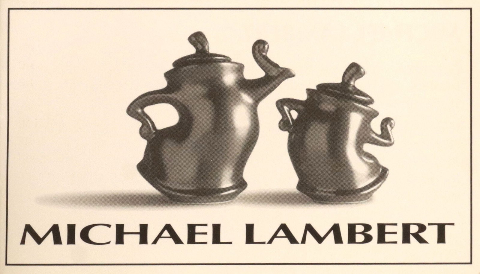 (3) MICHAEL LAMBERT CERAMIC 'DANCING' WHIMSICAL TEA SET - 5