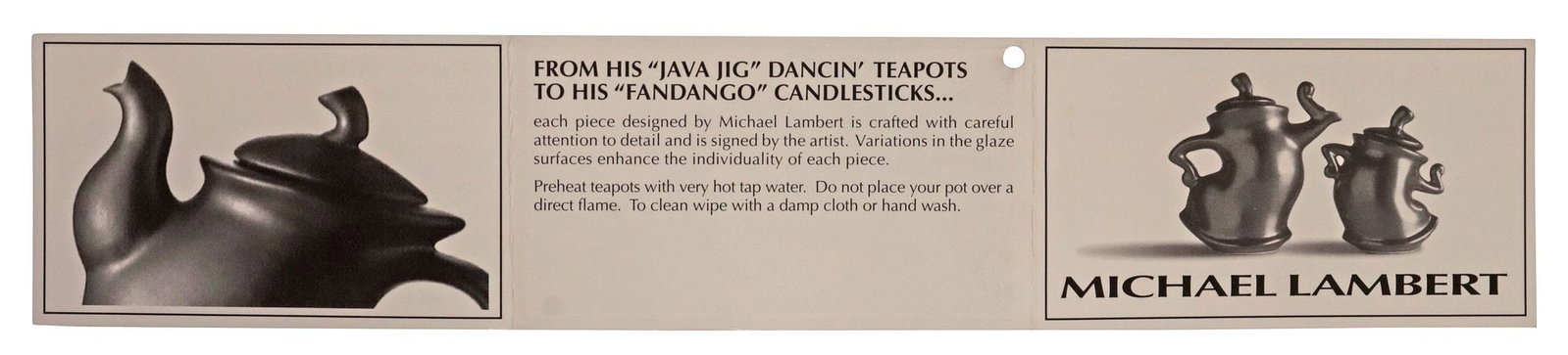 (3) MICHAEL LAMBERT CERAMIC 'DANCING' WHIMSICAL TEA SET - 7