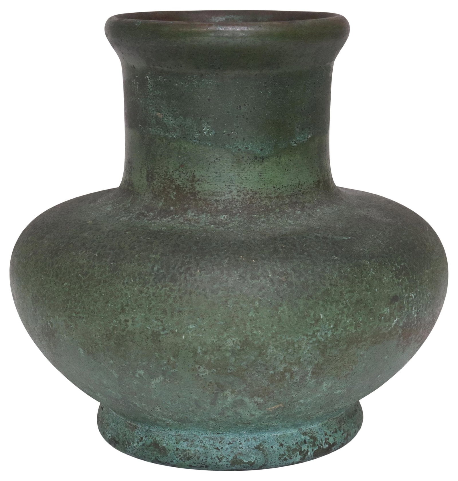 CHARLES CLEWELL (D.1965) ARTS & CRAFTS COPPER-CLAD STUDIO POTTERY VASE (1 of 4)