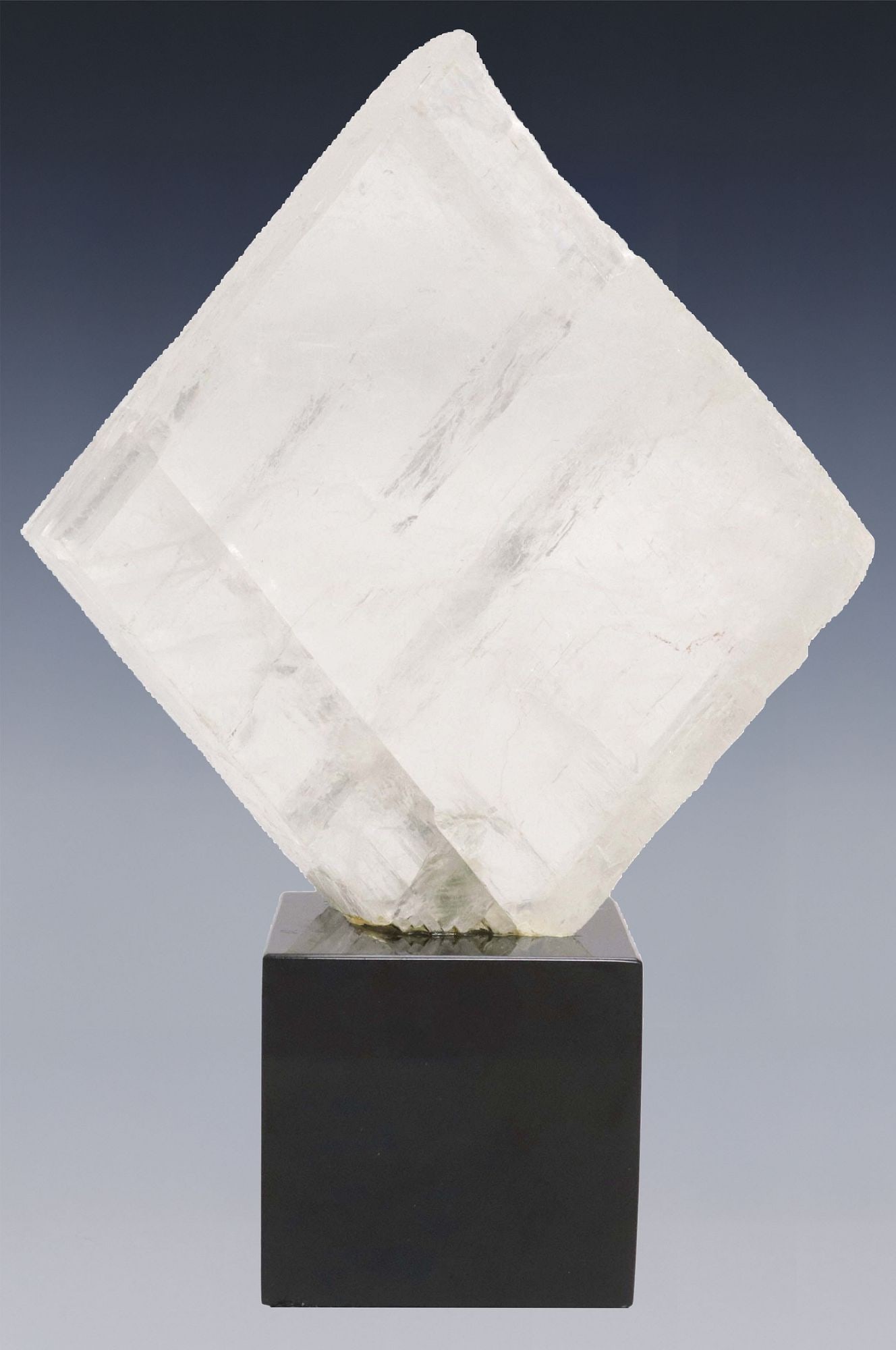 GEOLOGICAL OPTIC CALCITE SPECIMEN ON MARBLE BASE - 3