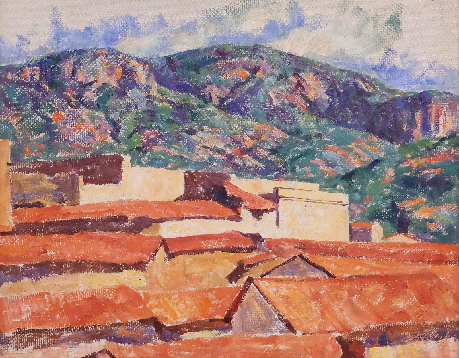DINES CARLSEN (1901-1966) LANDSCAPE PAINTING, NORTHERN SIERRA MADRE
