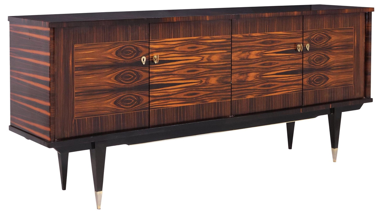 FRENCH MID-CENTURY MODERN LACQUERED EXOTIC VENEER SIDEBOARD (1 of 6)