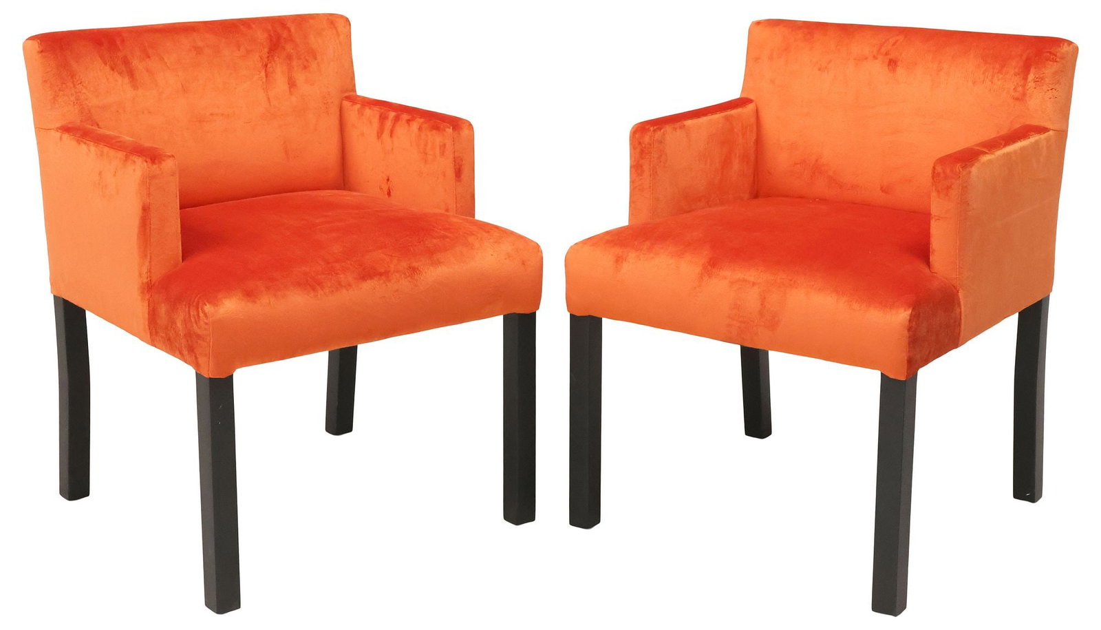 (2) CONTEMPORARY IKEA 'MARENAS' VELVET-UPHOLSTERED CHAIRS (1 of 3)