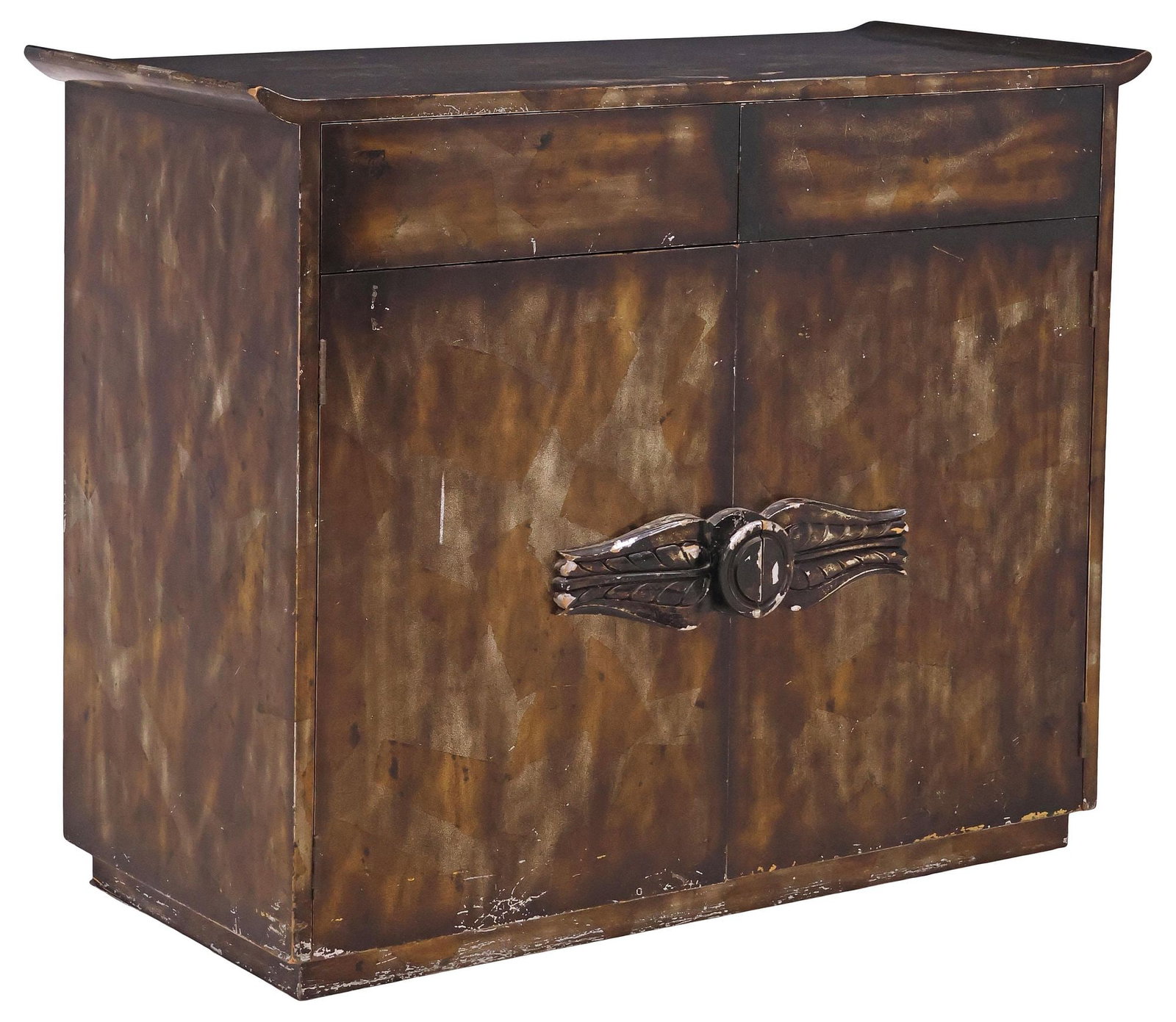 JAMES MONT MID-CENTURY ASIAN-STYLE LACQUERED BAR CABINET (1 of 8)