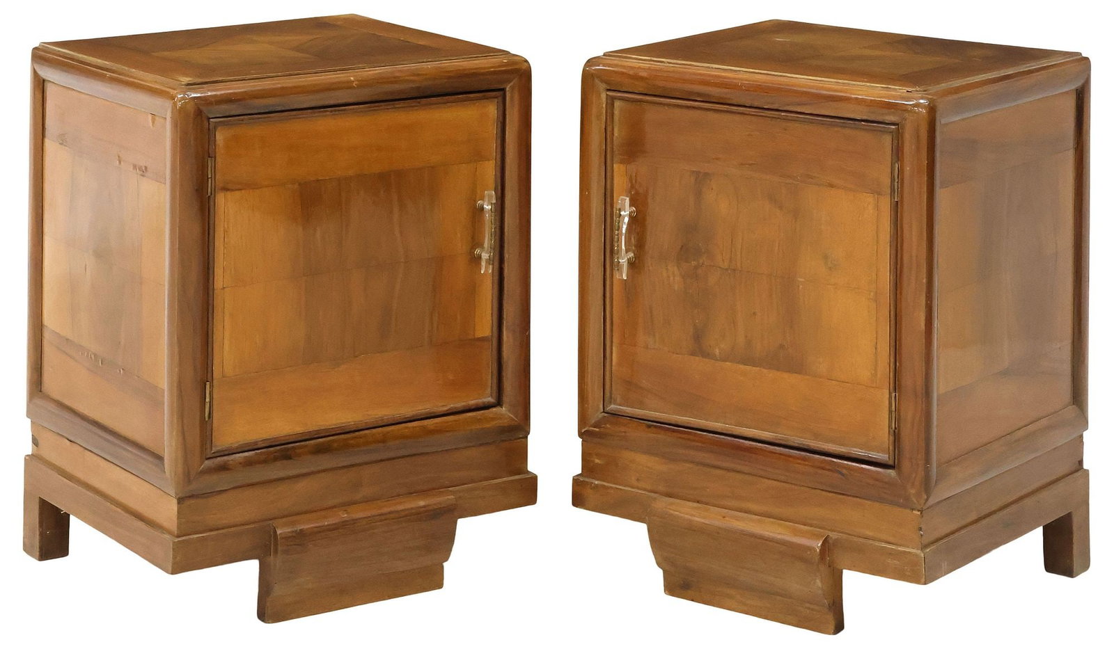 (2) ITALIAN ART DECO LACQUERED WALNUT NIGHTSTANDS (1 of 5)