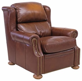 CONTEMPORARY CENTURY TRADING COMPANY LEATHER RECLINER CHAIR