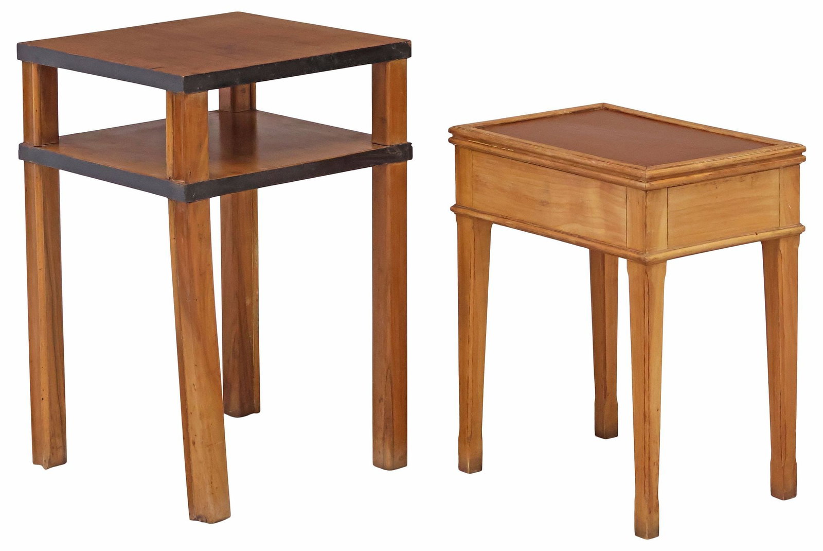 (2) ITALIAN RECTANGULAR WALNUT SIDE TABLES (1 of 4)