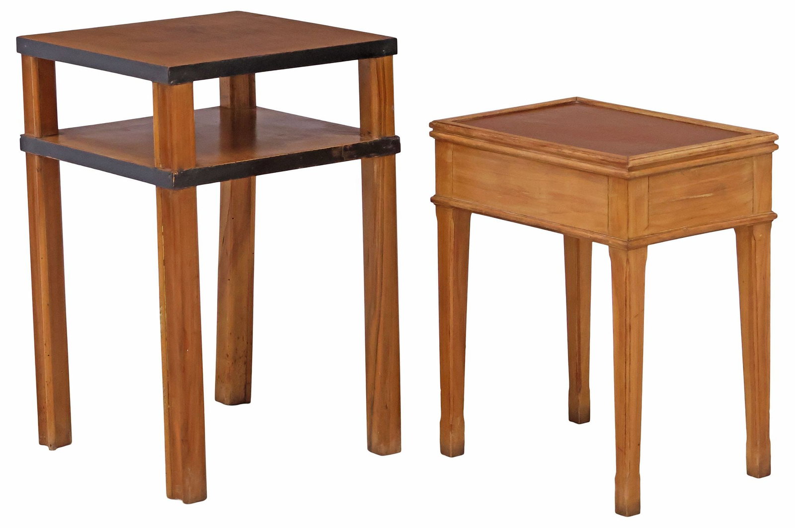 (2) ITALIAN RECTANGULAR WALNUT SIDE TABLES - 4