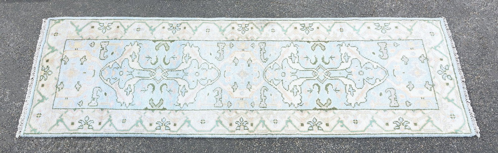 ESTATE HAND-TIED OUSHAK RUNNER, 8'3.5" X 2'8" (1 of 3)