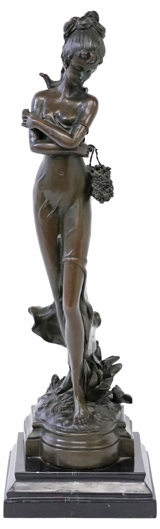 AFTER JEAN PATOU (ITALIAN, D.1936) BRONZE SCULPTURE, FEMALE BEAUTY (1 of 5)