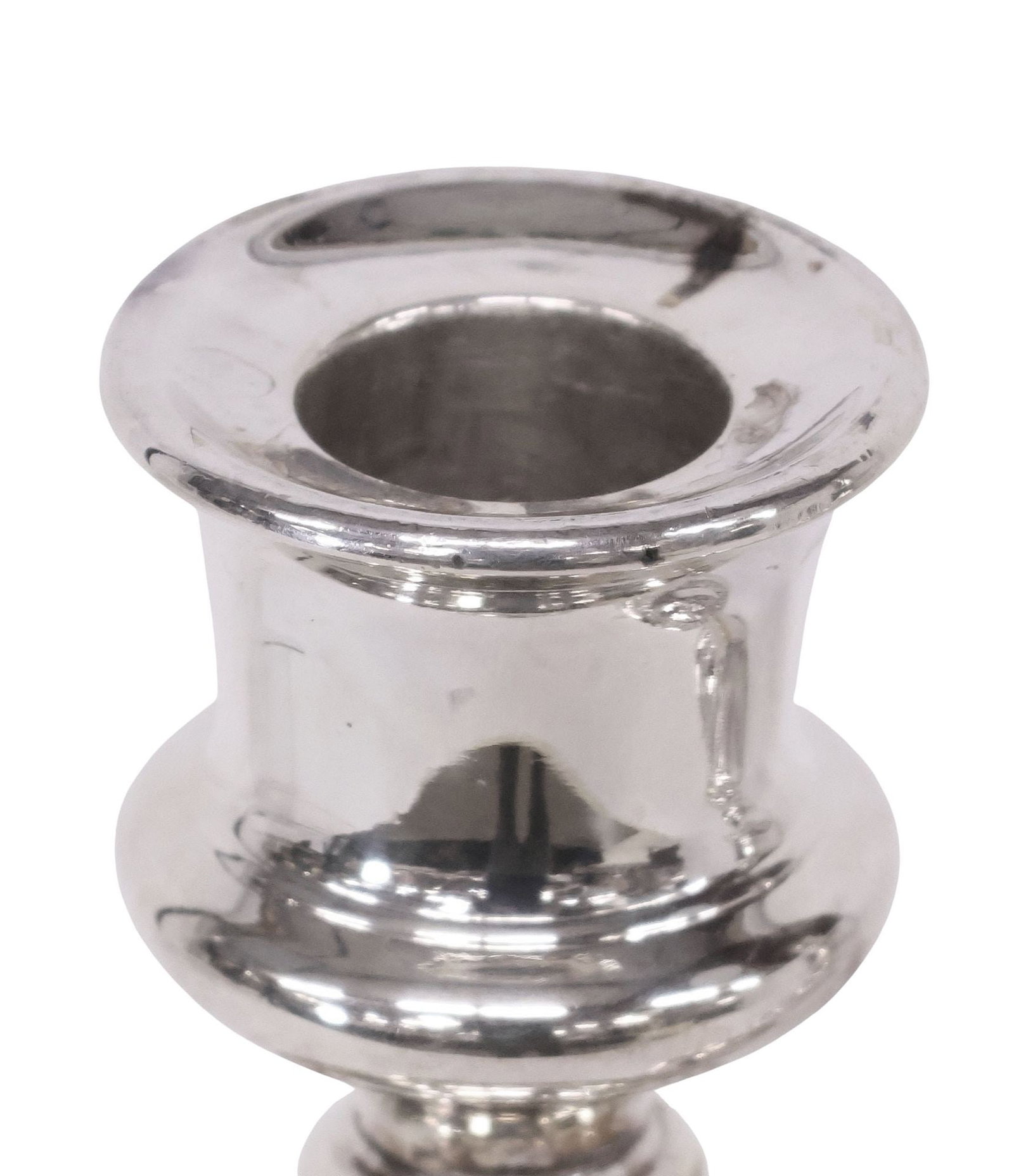 (4) SILVERPLATE TURNED-FORM CANDLESTICKS - 3