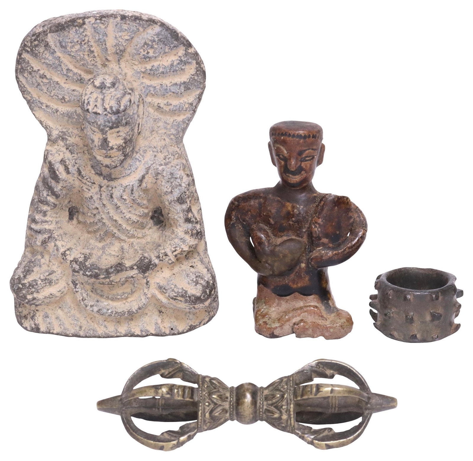 (4) SOUTHEAST & CENTRAL ASIAN RELIGIOUS OBJECTS & CABINET FIGURES (1 of 6)