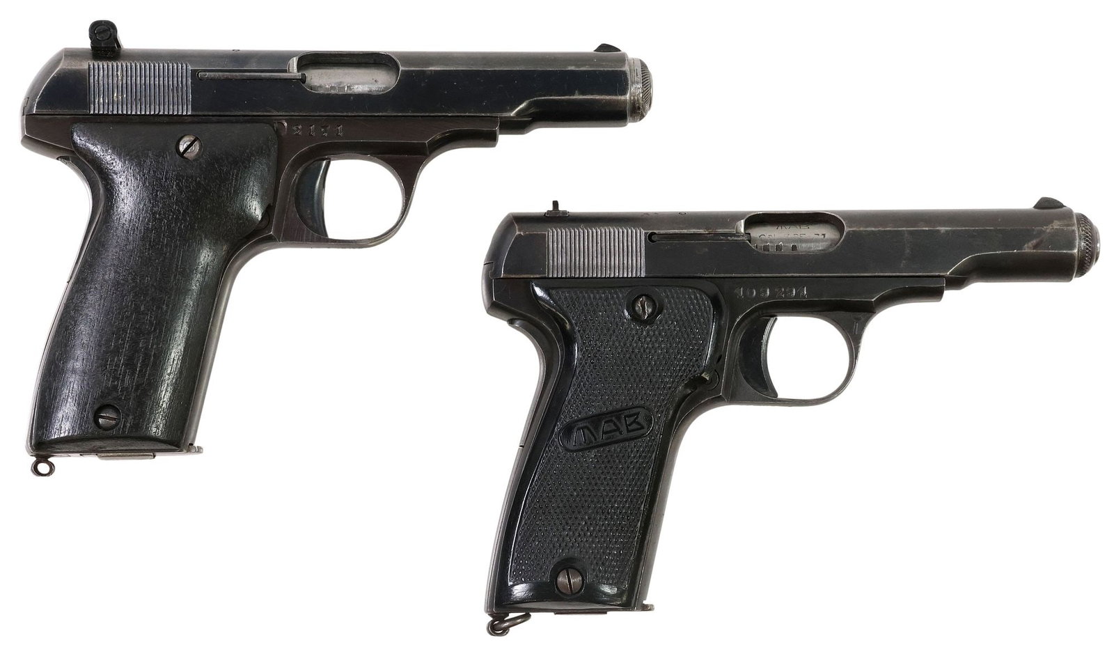 (2) FRENCH MAB MODEL D, TYPE 2 PISTOLS, .32ACP, BOTH NEED WORK (1 of 13)