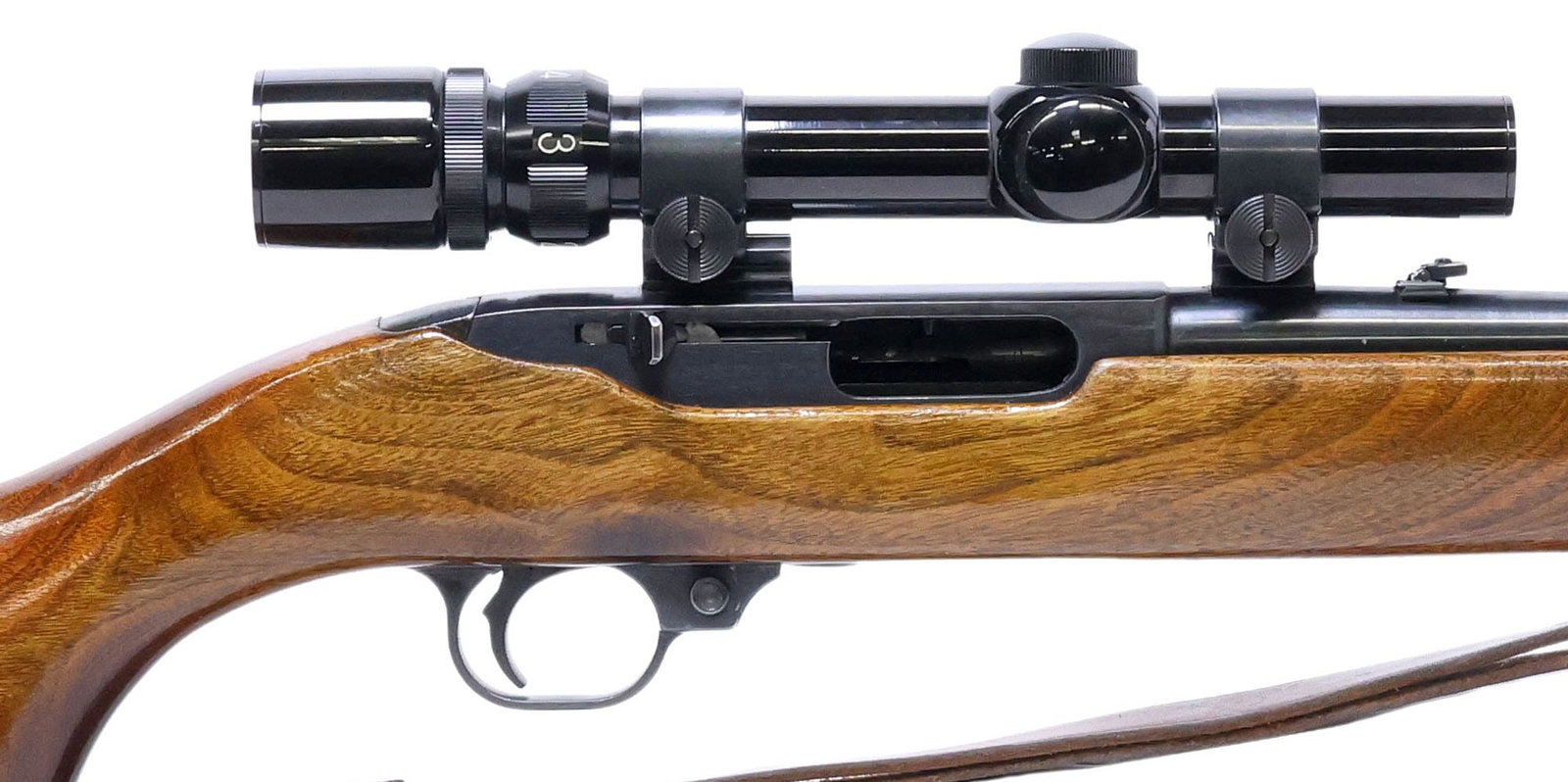 RUGER 44 MAGNUM CARBINE, AUTO LOAD, BUSHNELL SCOPE, (LACKS MAG) (1 of 11)