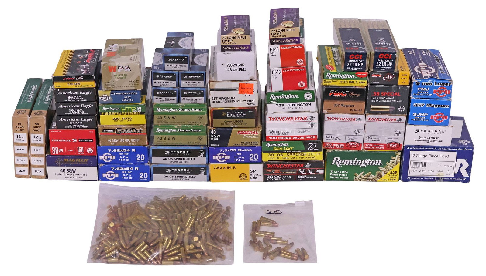 (1682 CARTRIDGES) AMMO, VARIETY OF HANDGUN & LONG GUN (1 of 6)