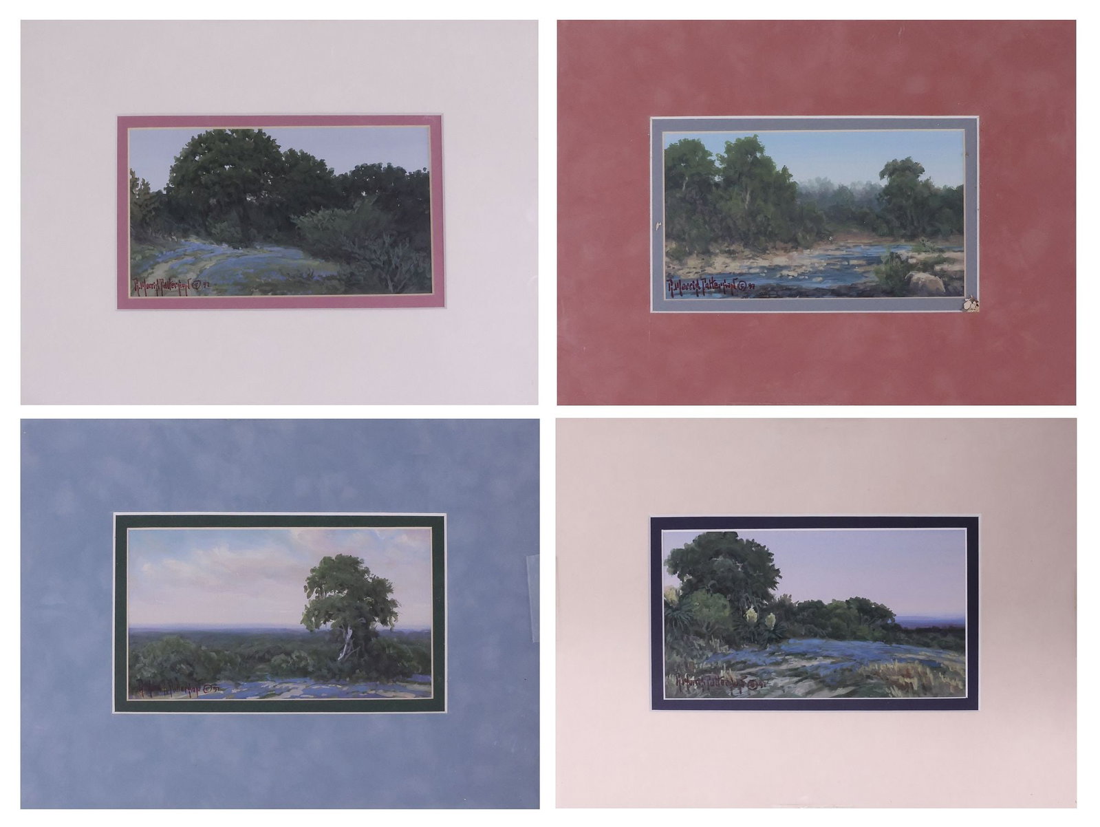 (4) RICK MORRIS PATTERSON (TX. B.1958) HILL COUNTRY LANDSCAPE PAINTINGS (1 of 10)