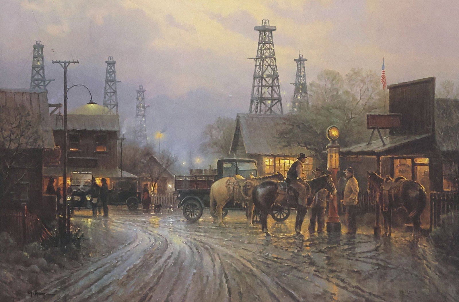SIGNED G. HARVEY (D.2017) PRINT WITH COA, 'SATURDAY NIGHT CONTRACT' (1 of 5)