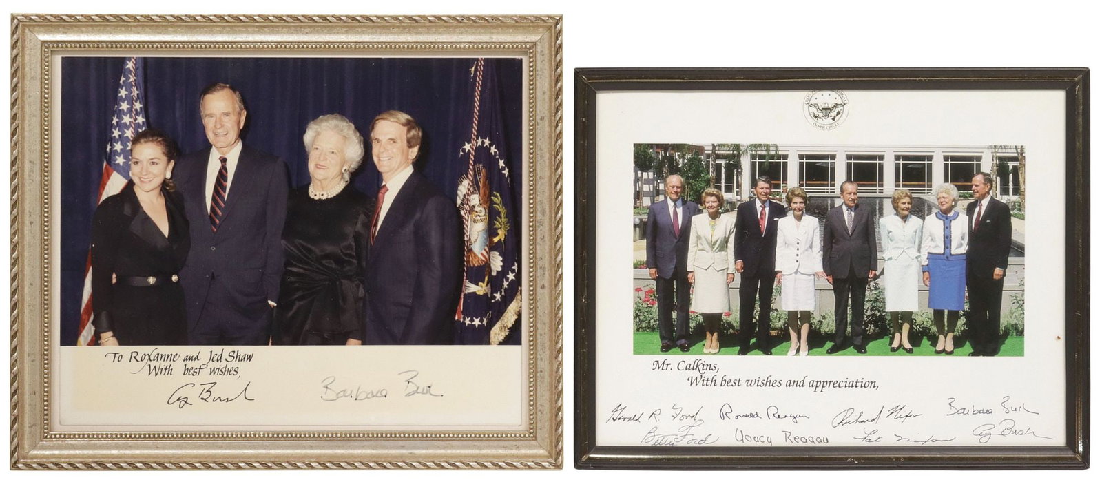 (2) PRESIDENTIAL PICTURES, BUSH, REAGAN, NIXON, FORD (1 of 4)
