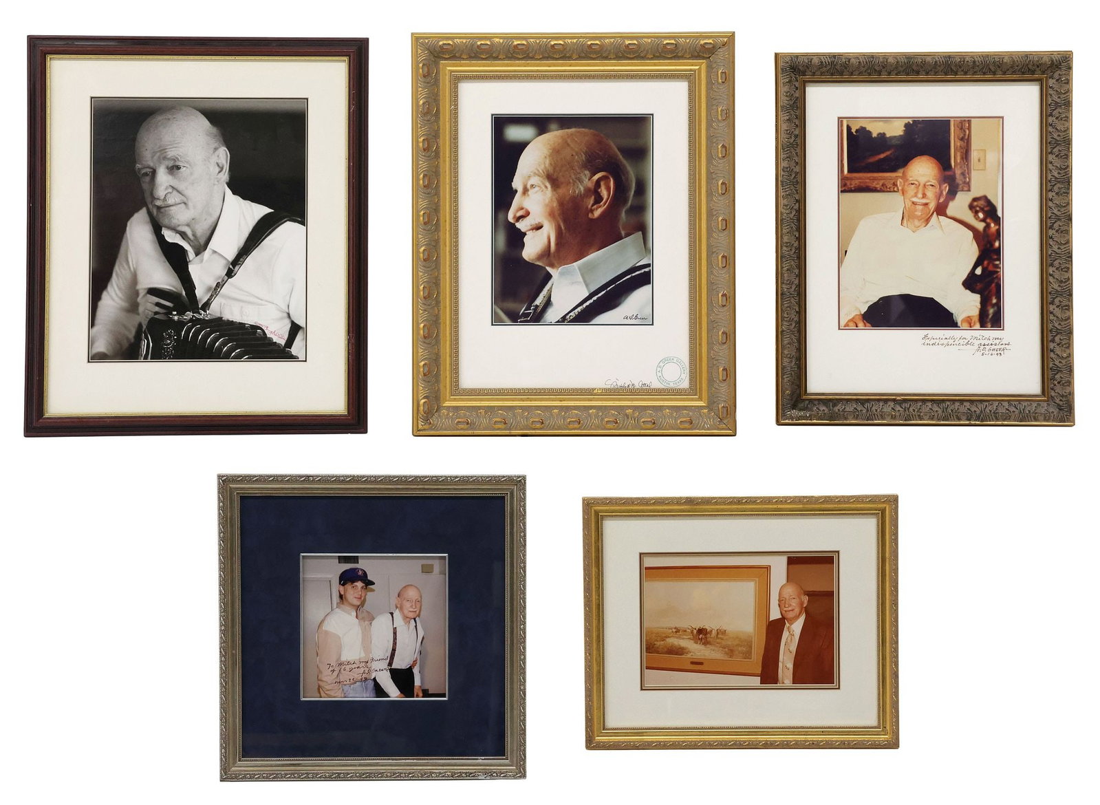 (5) PHOTOGRAPHIC PRINTS FEATURING A.D. GREER (TEXAS, D.1998), 4 SIGNED (1 of 7)