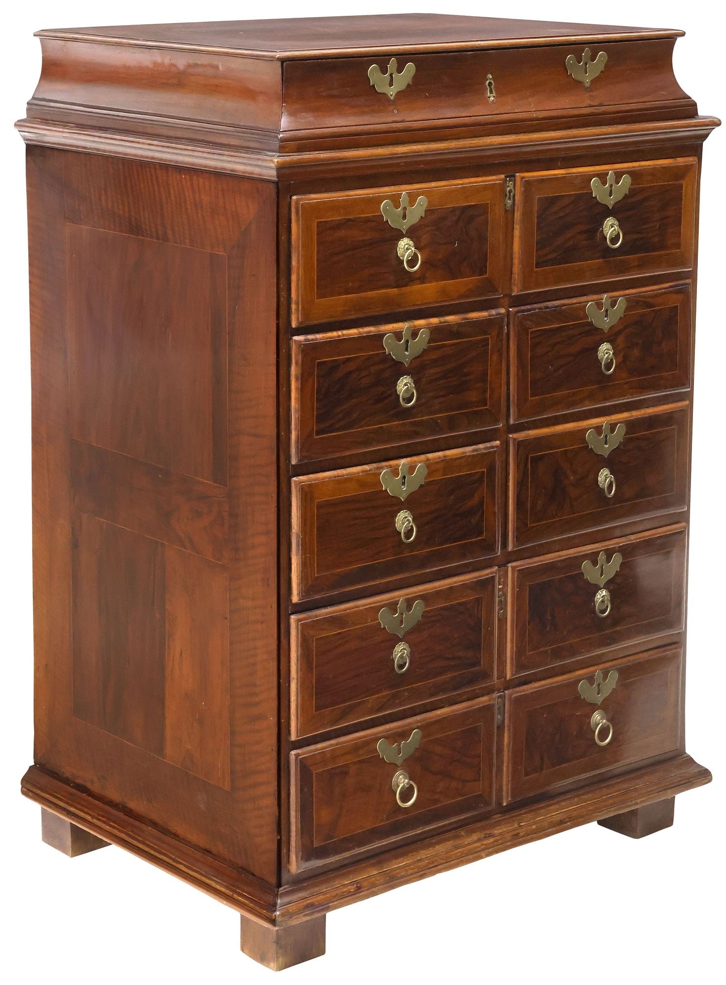 ENGLISH GEORGE III PERIOD INLAID MAHOGANY CHEST OF DRAWERS (1 of 5)