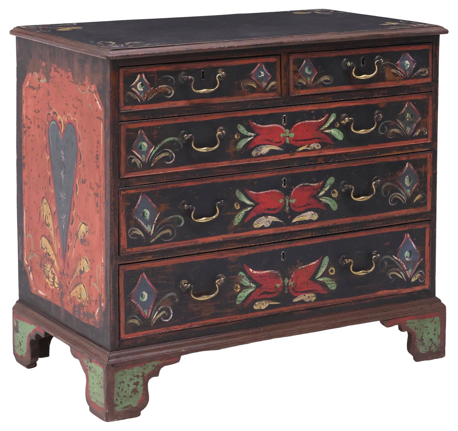 ENGLISH GEORGE III PERIOD LATER-PAINTED CHEST OF DRAWERS (1 of 5)