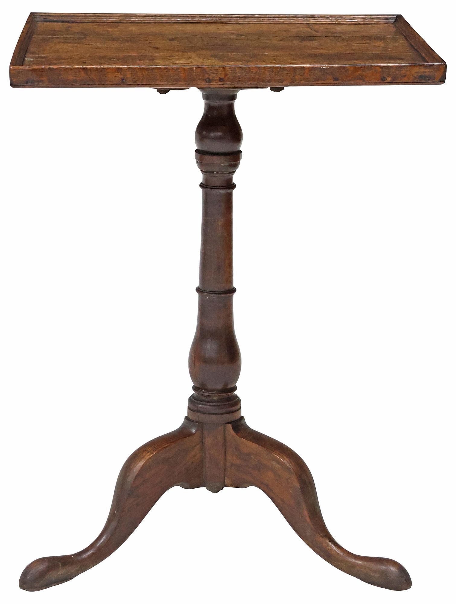 ENGLISH GEORGIAN PERIOD OAK TRIPOD PEDESTAL TABLE (1 of 3)