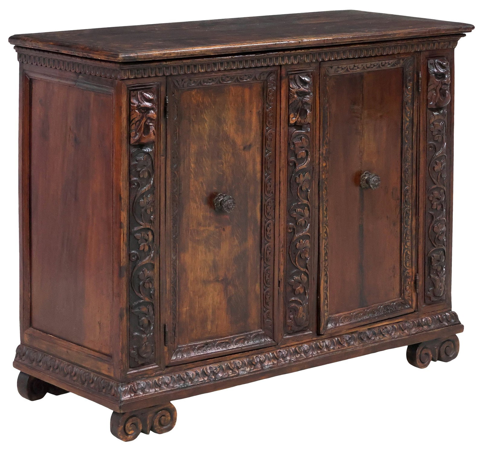 ITALIAN RENAISSANCE REVIVAL CARVED SIDE CABINET / CUPBOARD (1 of 6)