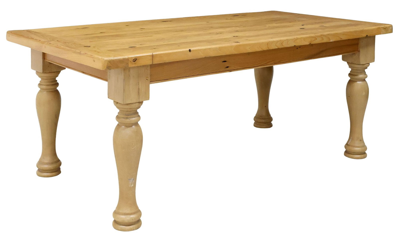 RUSTIC COUNTRY STYLE PINE FARMHOUSE TABLE, 81.5"L (1 of 4)