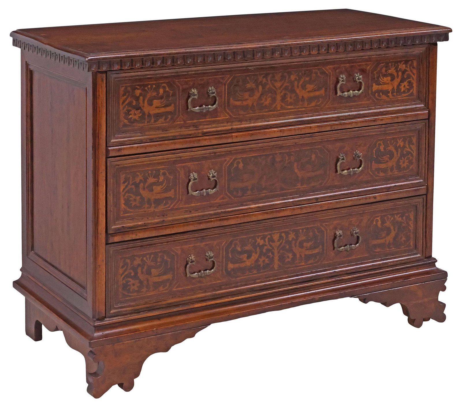 ITALIAN BAROQUE STYLE MARQUETRY-INLAID COMMODE A BAMBOCCI (1 of 5)