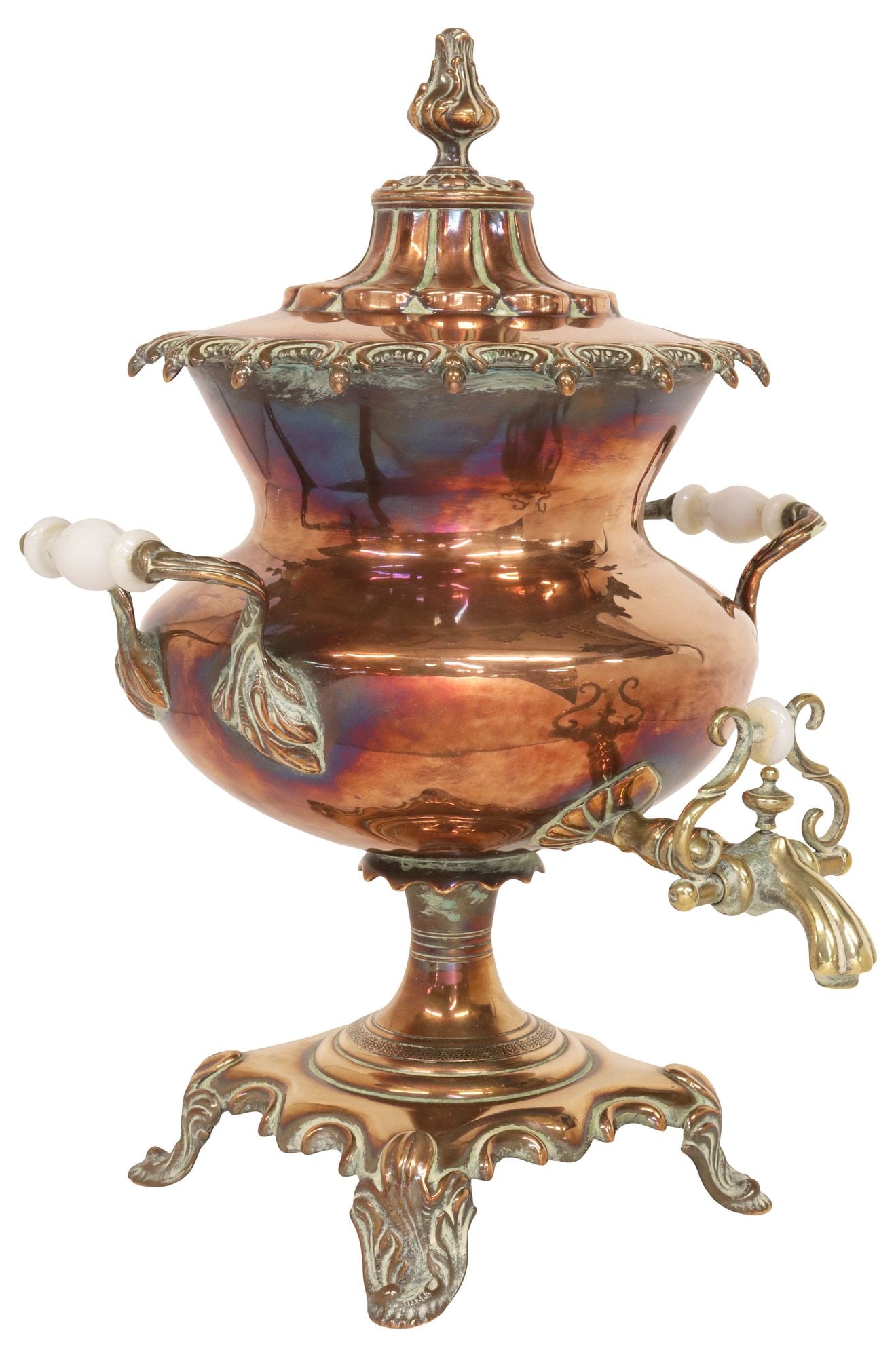 ENGLISH VICTORIAN COPPER & BRASS SAMOVAR / HOT WATER URN (1 of 6)