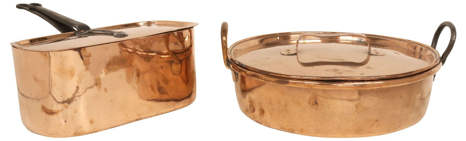 (2) VICTORIAN COPPER KITCHENWARE, DAUBIERE BRAISING PAN & DAIRY KETTLE (1 of 4)