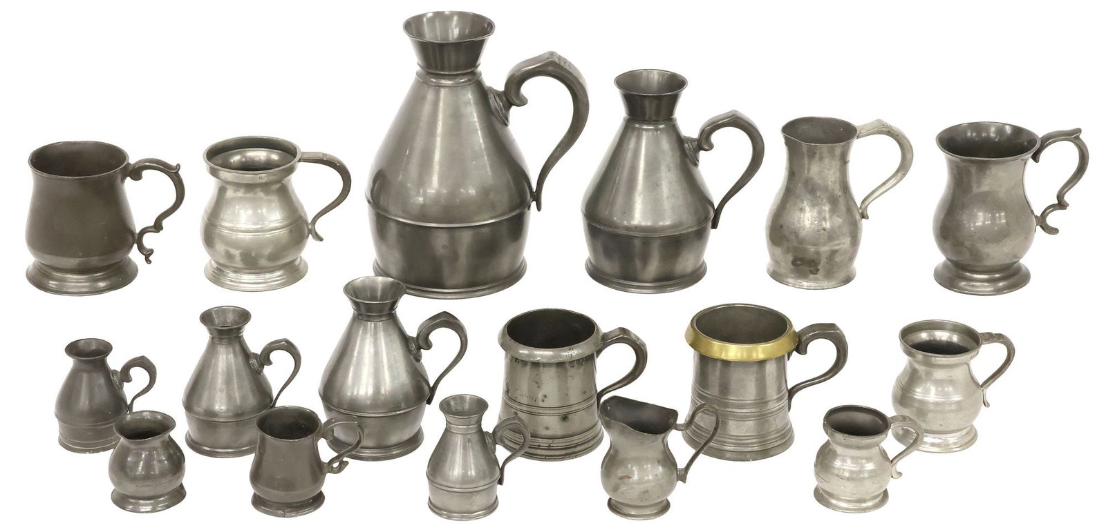 (17) IRISH & BRITISH PEWTER VESSELS, 6 JOSEPH AUSTEN & SONS (1 of 7)