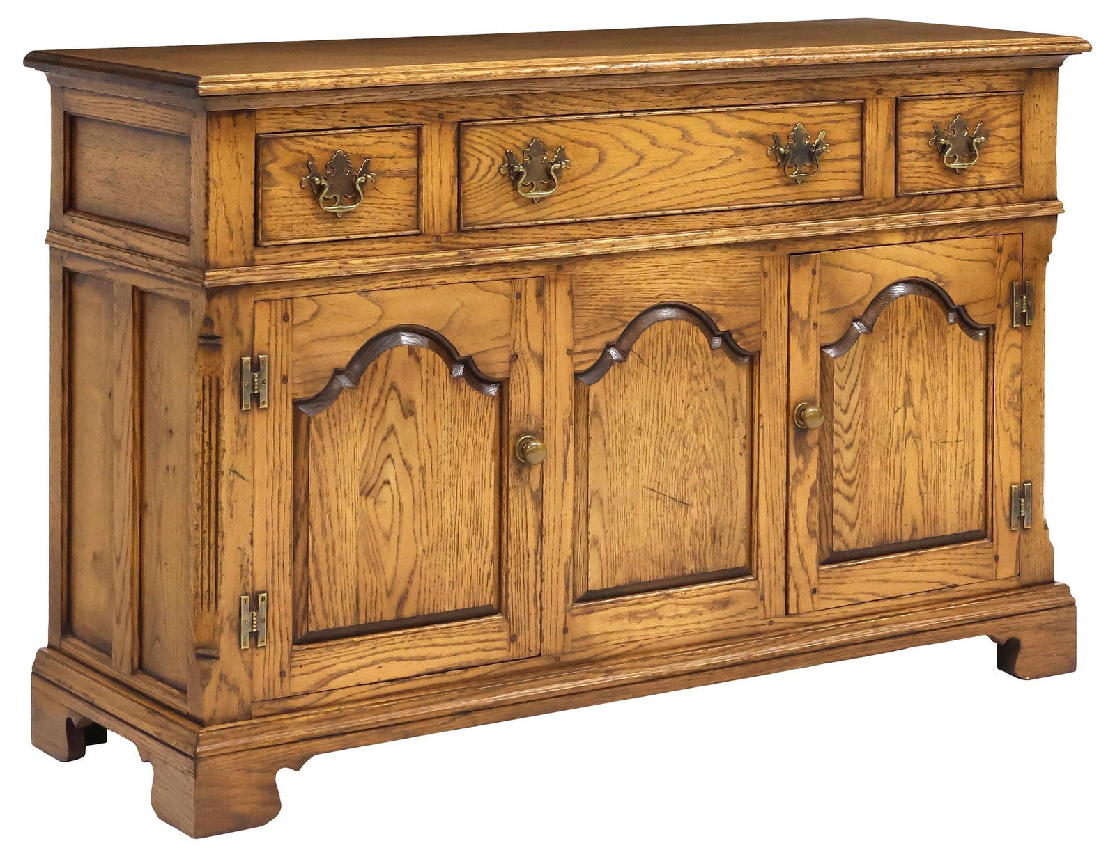 ENGLISH PANELED OAK KITCHEN DRESSER BASE (1 of 6)