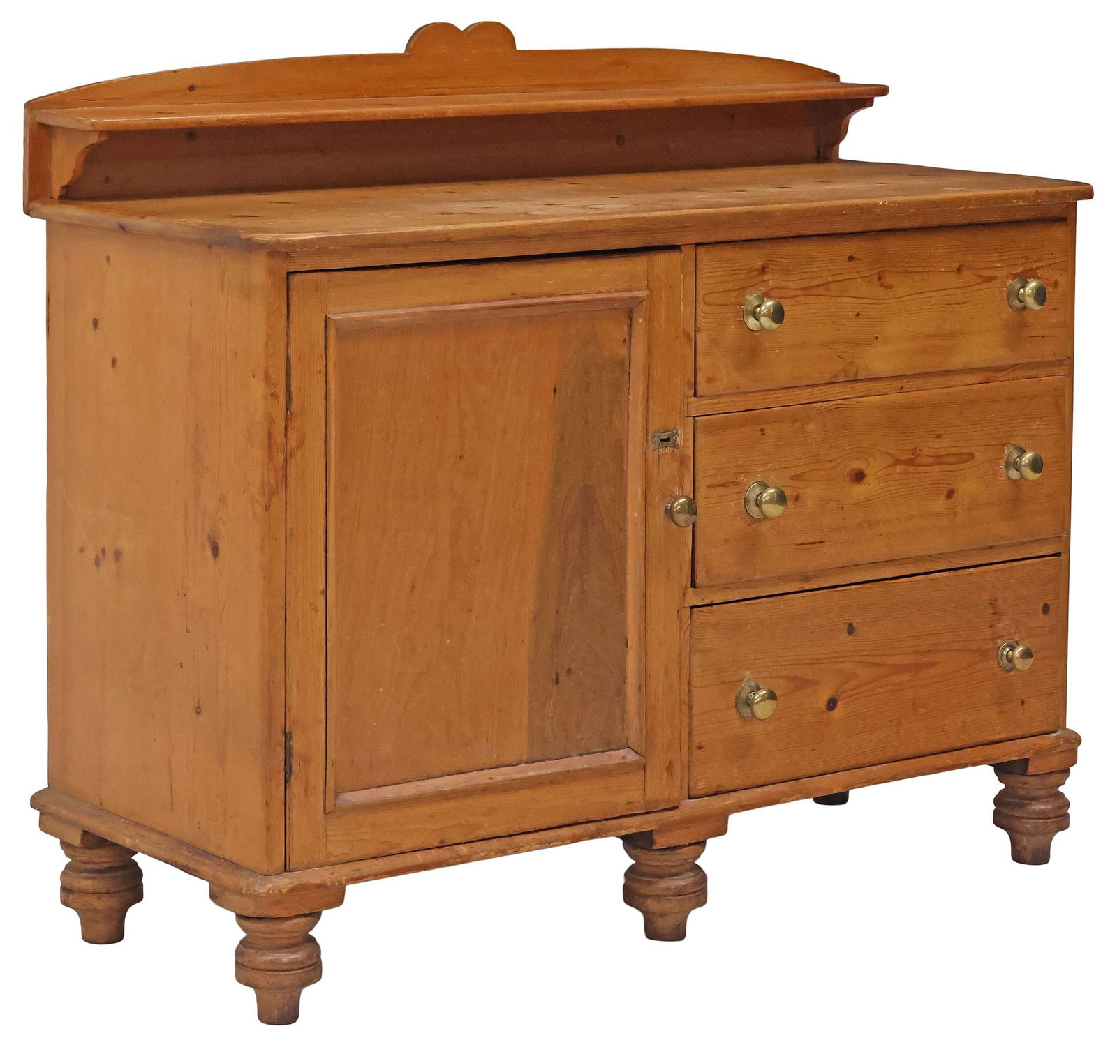 ENGLISH VICTORIAN PINE 3-DRAWER KITCHEN DRESSER (1 of 6)