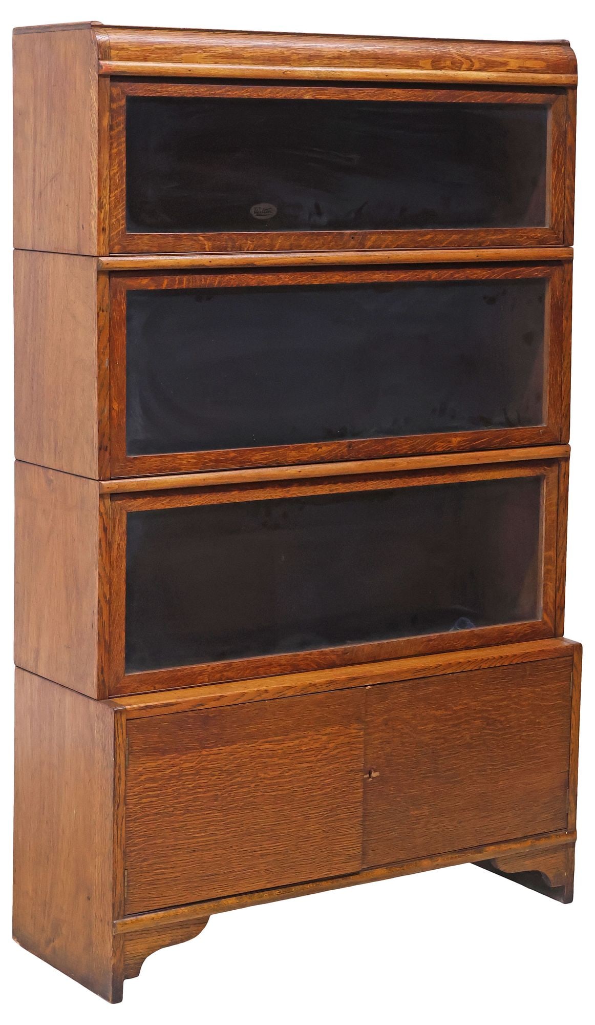 ENGLISH WILTON MAHOGANY FOUR-STACK BOOKCASE (1 of 6)
